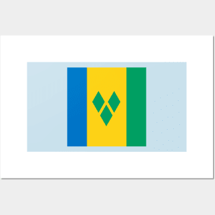 Saint Vincent and the Grenadines flag Posters and Art